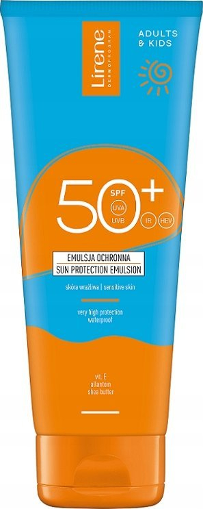 Крем за сонце Lirene Sun Protection Emulsion SPF 50+, чувствителна кожа, 200 ml