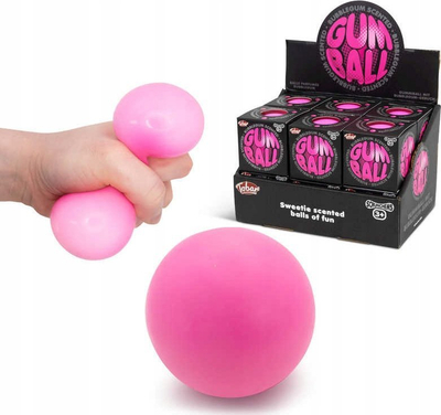 Top antistres Scented Gum Squish Ball, erë çamçakëzi, rozë