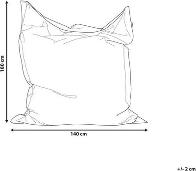 Puf i butë Bean Bag FUZZY, 300 L, 140 x 180 cm, rozë fuchsia