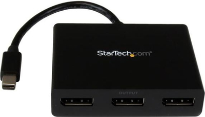 Përshtatës StarTech Mini DisplayPort to 3x DisplayPort, i zi
