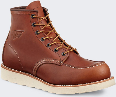 Чизми за работа Red Wing Traction Tred 8 Soft Toe 10875, кожа, ѓон Traction Tred, боја tan