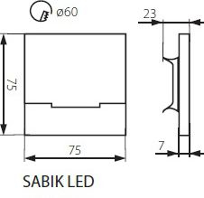 Dritë shkalle Kanlux Apus LED 23108, 0.8W, 3000K, inox