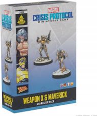 Lojë me miniatura Marvel Crisis Protocol Weapon X dhe Maverick, zgjerim, për lojën bazë