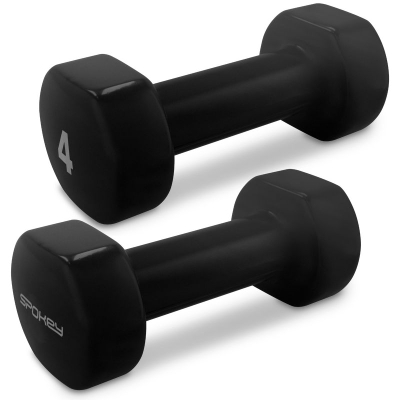 Hantela vinyl Spokey Shape SPK-943106, set 2x4kg, ngjyrë e gjelbër