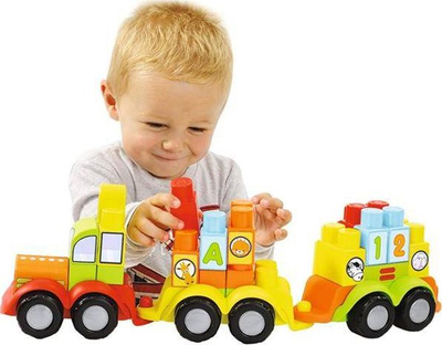 Играчка камион Екофиер 7779, со градежни блокчиња, едукативен, шарен