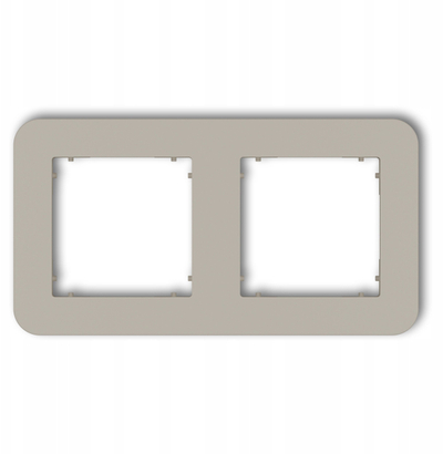 Kornizë dyshe e rrumbullakët Karlik MINI 60MRTZ-2, plastike, taupe beige