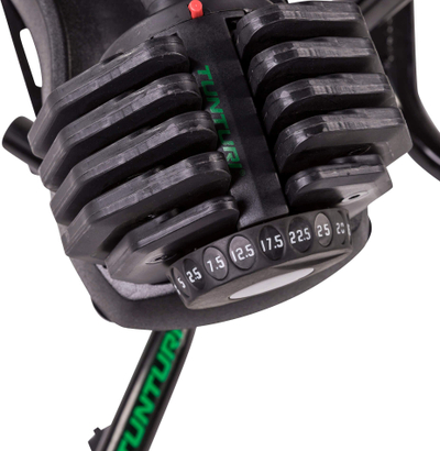 Peshë dore Tunturi Selectable Dumbbell, 25kg, e rregullueshme, e zezë