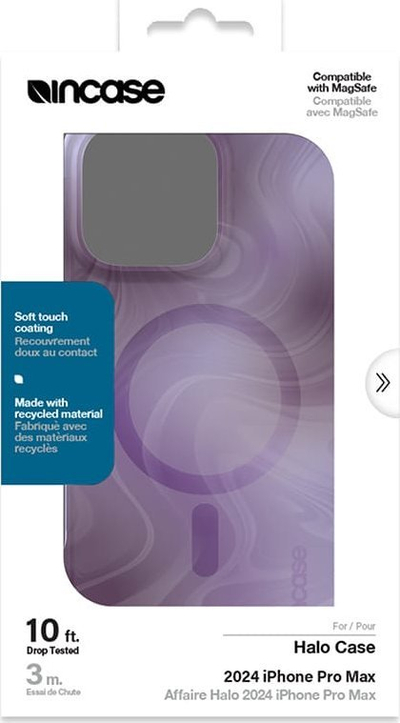 Kase Incase Halo Fitted Hard Shell me MagSafe për iPhone 16 Pro Max, Oil Slick Lilac
