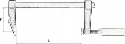 Klemë marangozësh REX Type F, 150x80mm, çelik, e kuqe