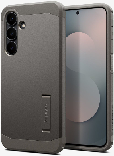 Kapot mbrojtëse Spigen Tough Armor MagSafe, Samsung Galaxy S25 FE, i fortë ndaj goditjeve, gunmetal beige