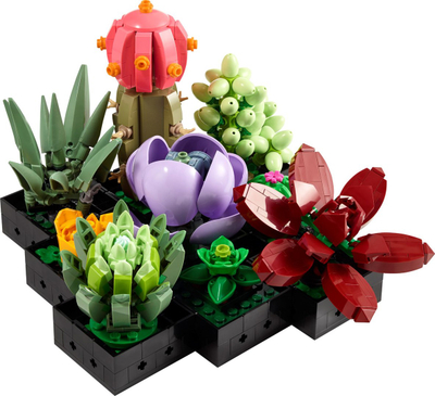 Set LEGO Creator Succulents 10309, Botanical Collection, dekorativ, shumëngjyrësh