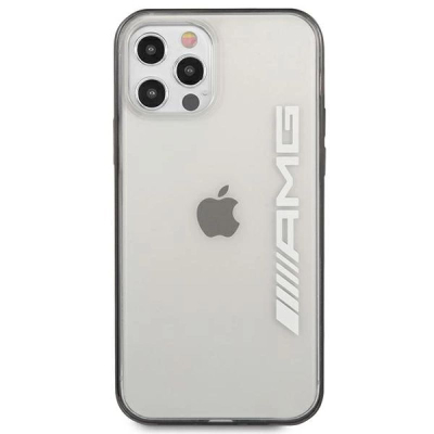 Kapak telefoni Mercedes AMG për iPhone 12 Pro Max, polikarbonat, transparent me ane të zeza