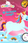 Libër me ngjitësa “My Unicorns In the Land of Magic”, 100 ngjitësa, për kalamaj