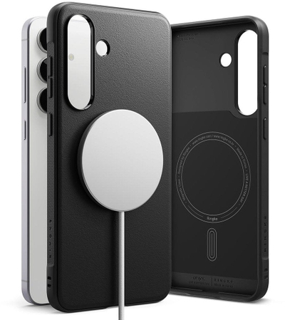 Капак за телефон Ringke Onyx Magnetic Magsafe, за Samsung Galaxy S25 FE, со MagSafe магнет, црн