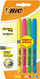 Marker nënvizues BIC Special Format, set 4 copë, shumëngjyrësh