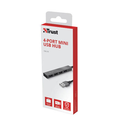USB Hub Halyx Aluminium, 4 porte, e zezë