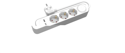 Zgjatës elektrik Plastrol W-30007, 5 priza, kabllo 3m, i bardhë