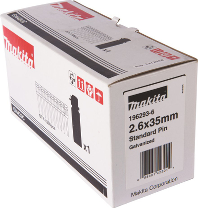 Gozhdë betoni Makita 196293-6, 2.6x35mm, 1000 copë, e galvanizuar