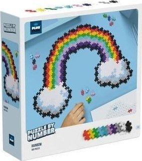 Puzzle Plus Plus Puzzle By Number Rainbow, 500 copë, shumëngjyrësh