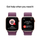 Apple Watch Series 10 GPS, 42mm, Rose Gold Aluminum Case with Plum Sport Loop
