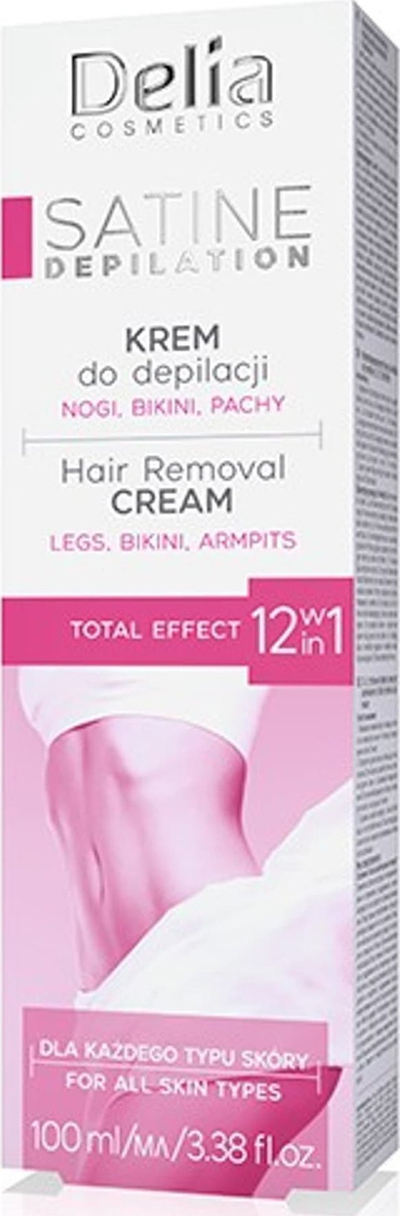 Krem depilimi Delia Cosmetics Satine Depilation 12in1 Total Effect, për të gjitha llojet e lëkurës, 100 ml