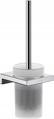 Mbajtëse furçe WC Hansgrohe AddStoris, për mur, krom, stil modern