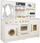 Kuzhinë druri për fëmijë Mamabrum Kitchen, set i madh me LED, gri e artë