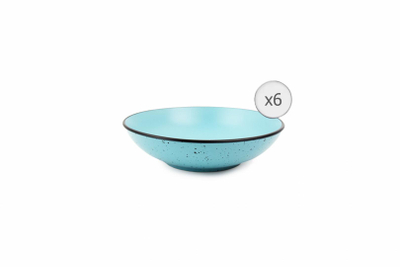 Set pjata të thella Art of Dining by Heinner Electra, 6 copë, Ø20 cm, qeramike, blu