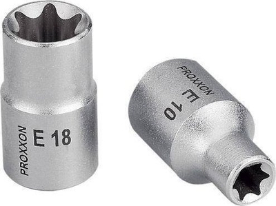 Insert 1/2" Auentorx, çelik krom vanadium, për çelësa me klik, argjendtë
