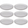 Set pjata darke Secret De Gourmet, porcelan, 27 cm, të bardha me bordurë ari, set 6 copë