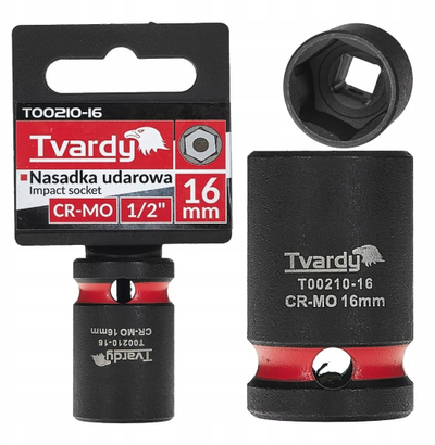 Kokë çelësi goditës Tvardy Impact, 1/2", 20mm, CR-MO, e zezë
