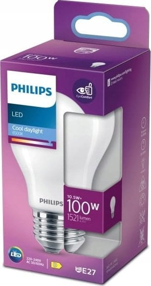 Llambë LED Philips A60, E27, 1521lm, e bardhë