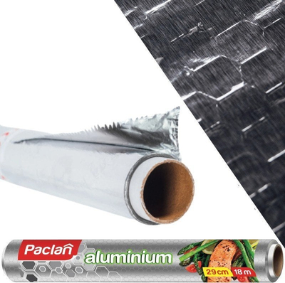 Fletë alumini Paclan Embossed, 18 m, 29 cm, argjendi