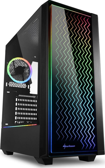 Kasë Sharkoon RGB LIT 200, e zezë
