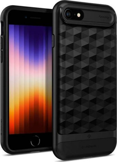 Mbrojtëse Spigen Caseology Parallax për iPhone 7/8 / SE 2020/2022, e zezë