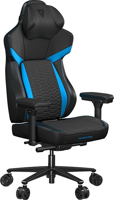 Karrige gaming ThunderX3 CORE-Racer, mbështetje lumbare, deri 150kg, blu e zezë