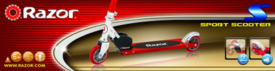 Trotinet Razor S Sport Scooter, metal alumini, palosës, i kuq