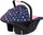 Sedilje kukulle Bayer Design Deluxe Car Seat, 46 cm, me kapak dielli, blu-rozë