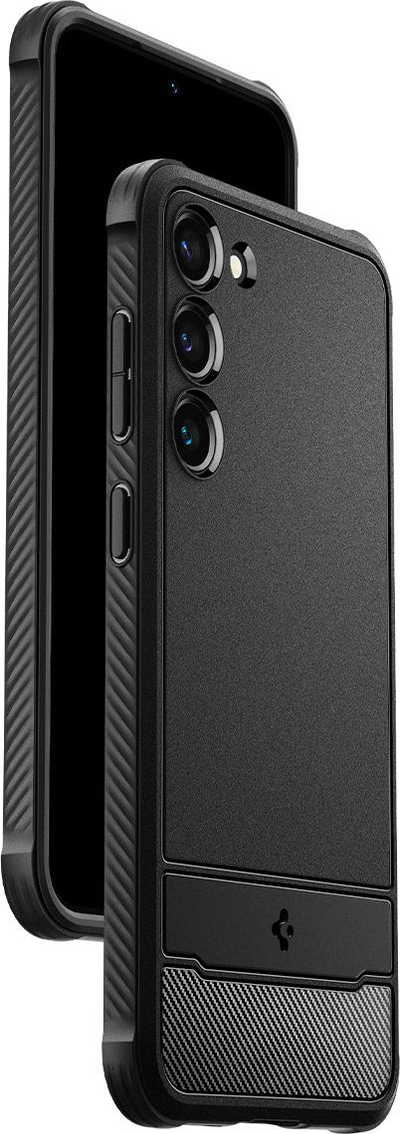 Mbulesë telefoni Spigen Rugged Armor, për Samsung Galaxy S23 6.1", TPU i butë, e zezë