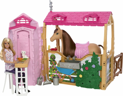 Set loje Barbie Mysteries Ultimate Stable, stallë me kalë, mbi 25 gjëra, shumëngjyrësh