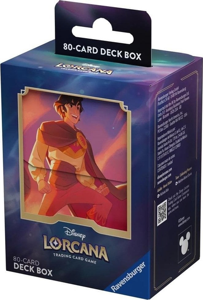 Kuti letrash Disney Lorcana, Deck Box Aladdin, deri 80 letra, shumëngjyrëshe