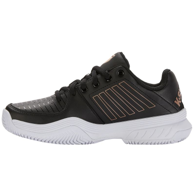 Патики за тенис за жени K-Swiss Court Express HB, кожа, ѓон EVA, црни