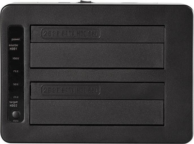 Dok stacion për disk LogiLink QP0028, USB 3.2 Gen 2 USB C, SATA HDD SSD, i zi