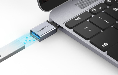 Adapter USB C në USB 3.0 Lention, OTG, 5 Gbps, argjendtë