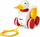 Lodër tërheqëse druri BRIO Pull-along Duck, 12m+, e bardhë