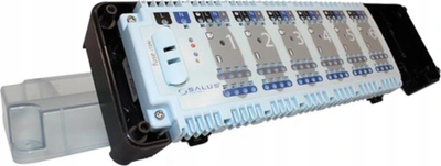 Panel kontrolli ngrohjeje Salus KL06, 6 zona, montim në shinë DIN, i bardhë