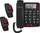 Telefon fiks Amplicomms BigTel 50 Alarm Plus Duo, analog, gri e errët