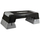 Platformë aerobie Eb Fit Step, 70 cm, lartësi e rregullueshme, gri e zezë