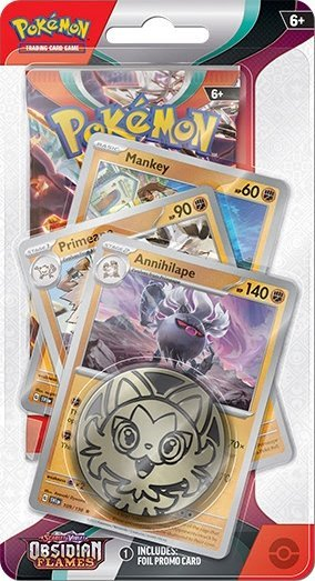 Set letra Pokémon TCG Obsidian Flames, Premium Checklane, 6+