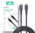 Kabllo Aukey, USB C / USB C, 1 m, e zezë